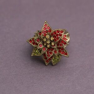 Unsigned Heidi Daus Flower Ring size 9